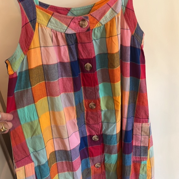Adorable Summery Madras Mini Dress! Size M - Picture 3 of 7